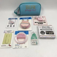 Lot of 8 Girls Teens Tech/Smartphone Gift Set: Cosmetic Bag & Phone Accessories