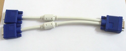 Câble moniteur ordinateur HD VGA vga splitter one point two vga1 in 2 out - Photo 7 sur 10