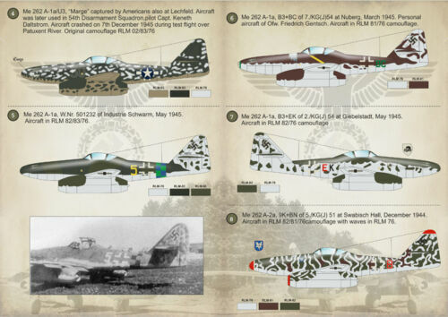 Print Scale 72-125 Decal for Messerschmitt Me.262 «Schwalbe» Aircraft - 1/72 - Picture 11 of 12
