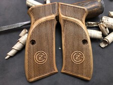 CZ 75 Turkish Walnut Checkered Grips. Hand Made. AAA Quality