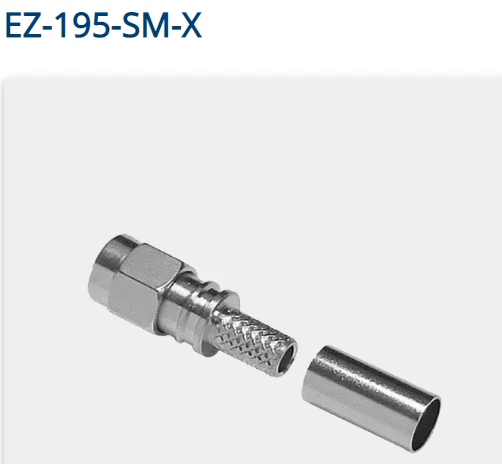 SMA Male LMR-195 connectors EZ-195-SM-X Times Microwave Crimp Style Antenna YAGI - Image 4 of 4