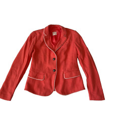 Gap The Academy Blazer Womens Size 2 Orange Long Sleeve