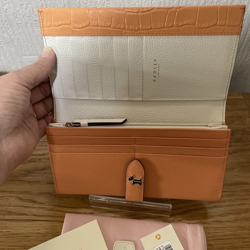 Genuine Radley ‘Arlington Court’ Orange Faux Croc. Large Purse BNWT RRP £99. - Picture 6 of 10