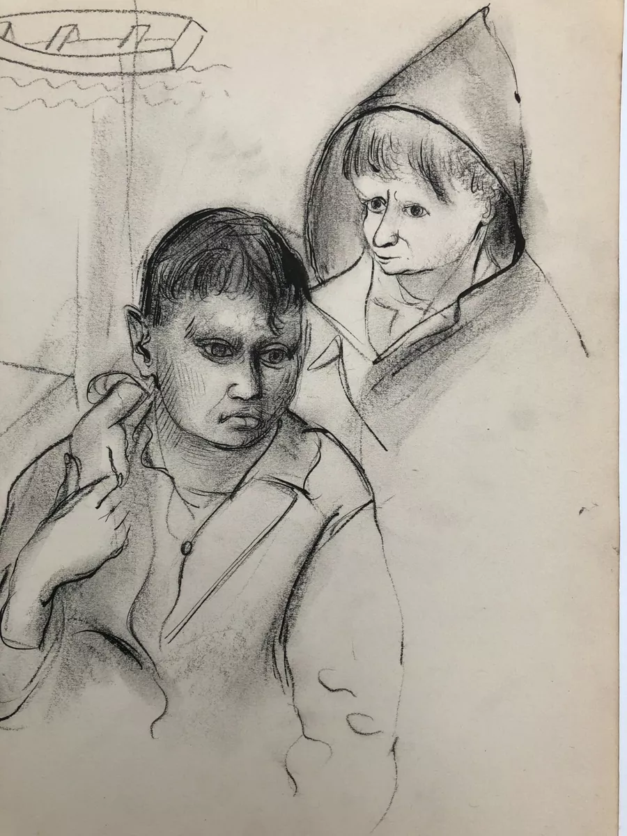 Pencil sketch of boy and girl friendship deals