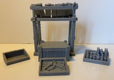 Miniature : 1/56, 28mm, étal de marché médiéval, A, neuf, sans boîte