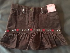 GYMBOREE CHILD SIZE 3 BROWN CORDUROY SKIRT WITH ATTACHED SHORTS SKORT NWT