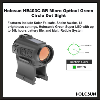 HOLOSUN HE503CU-GR Dot Sight - Green Reticle for sale online | eBay
