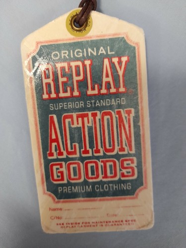 M2) original REPLAY men's shirt classic suprior standard size S M L XXL new blue - Picture 4 of 5