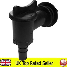 Waterbutt tap replacement Plastic Waterbutt / Water Butt Tap Garden - Black