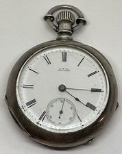 AWC CO WALTHAM POCKET WATCH / WM ELLERY / Coin Silver 18s 11 Jewels 1881 Runs