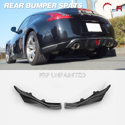For Nissan 370z z34 FRP unpainted 2Pcs Rear Bumper Spat Addon Apron Splitters