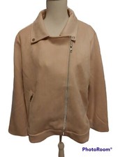 Super Soft Centigrade Pale Pink Biker Jacket Size 3xl
