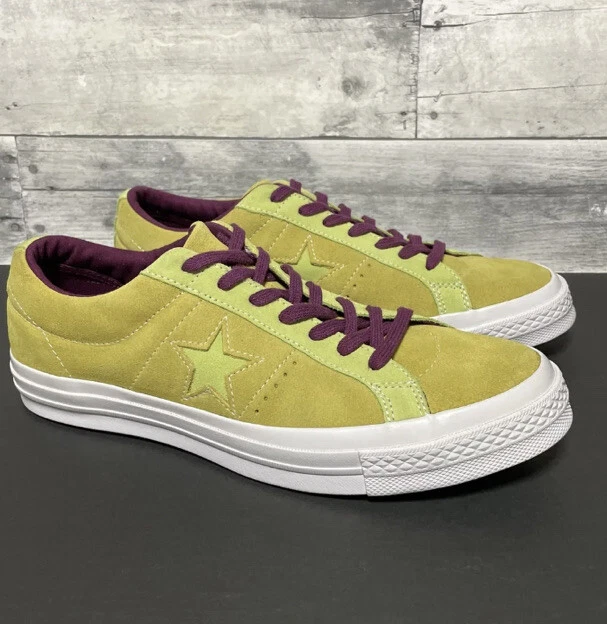 CONVERSE One Star Ox Apple Green Purple Suede Sneaker 161616C Sz 9 Men