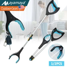 32" Foldable Grabber Tool Heavy Duty Pick Up Stick Hand Grip Reach Trash Picker