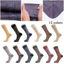 1 Pair Men's Summer Thin Silk Socks Over the Calf Business Dress Crew Socks , 