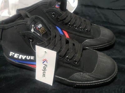 Feiyue Shoes Womens Mens Sneakers Black Rubber Hightop