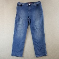 Gloria Vanderbilt Jeans Women's Sz 16 Blue Wash Amanda Studded Bling Straight