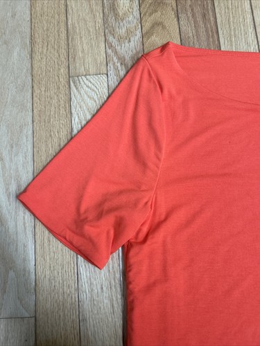 NWT J.Crew Form Knit Women's Orange Short Sleeve Top Size L - Picture 6 of 7