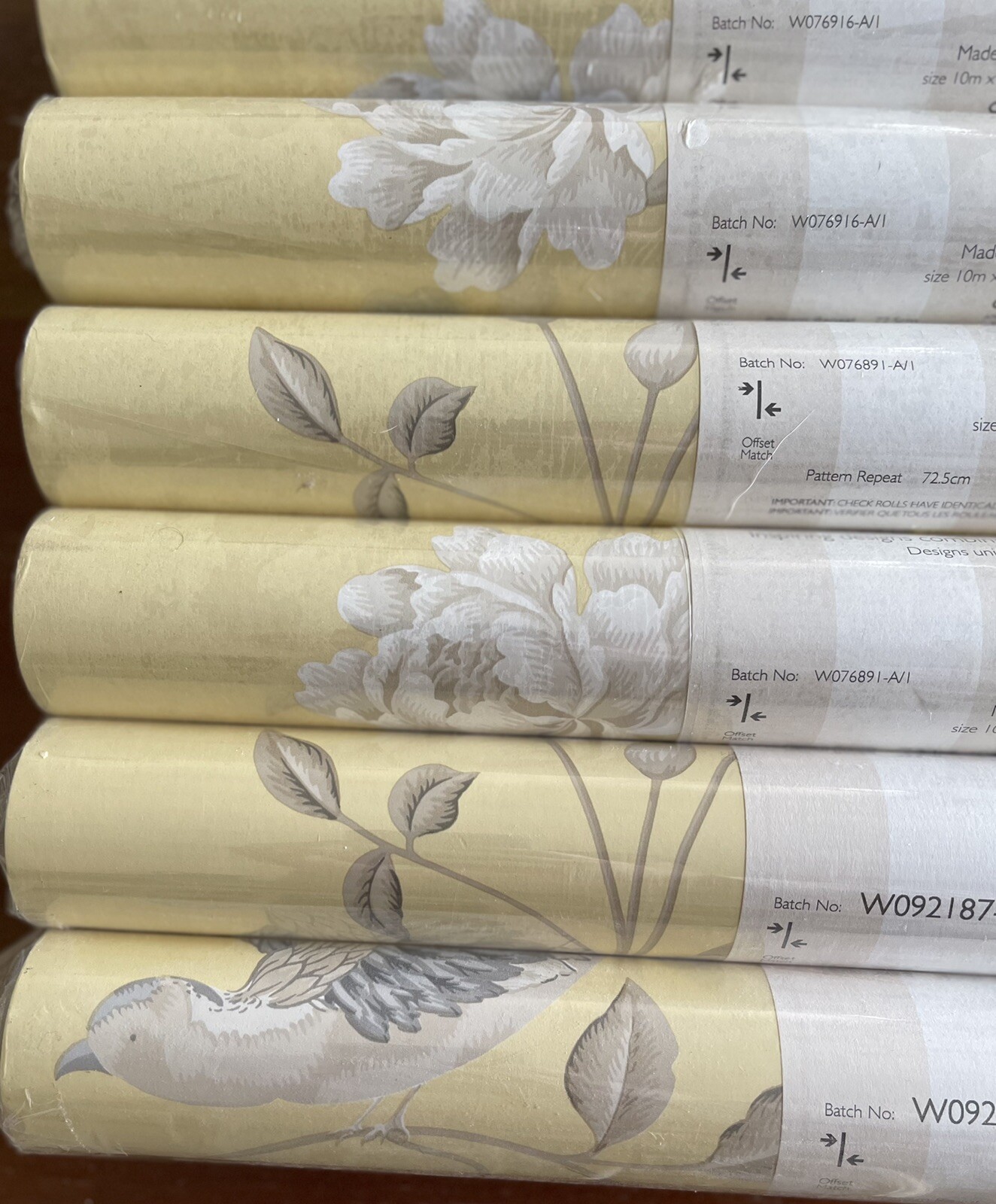 Laura Ashley Elveden Camomile Wallpaper Birds Very Rare eBay