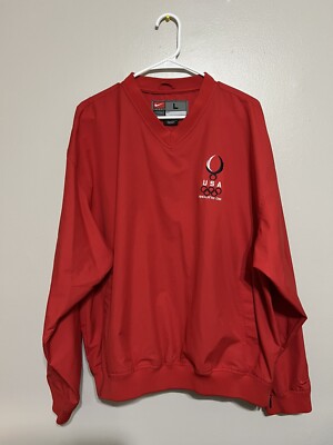 Nike Team USA 2008 Beijing Olympics Windbreaker Golf Jacket size L USED