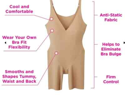 Maidenform Body Shaper mit offener Brust beige antistatisch FL2556