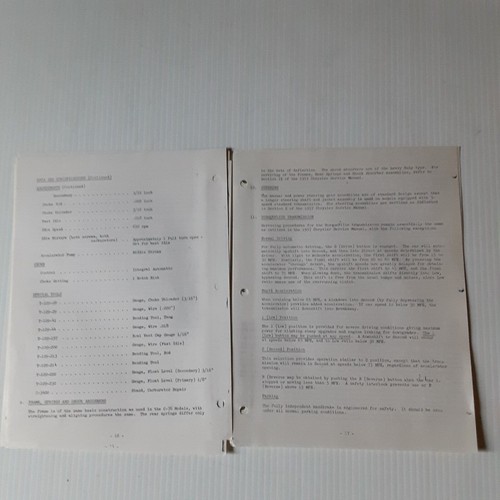 1957 Chrysler 300-C Hemi Factory Dealer Service Bulletin Data Specifications - Picture 5 of 8