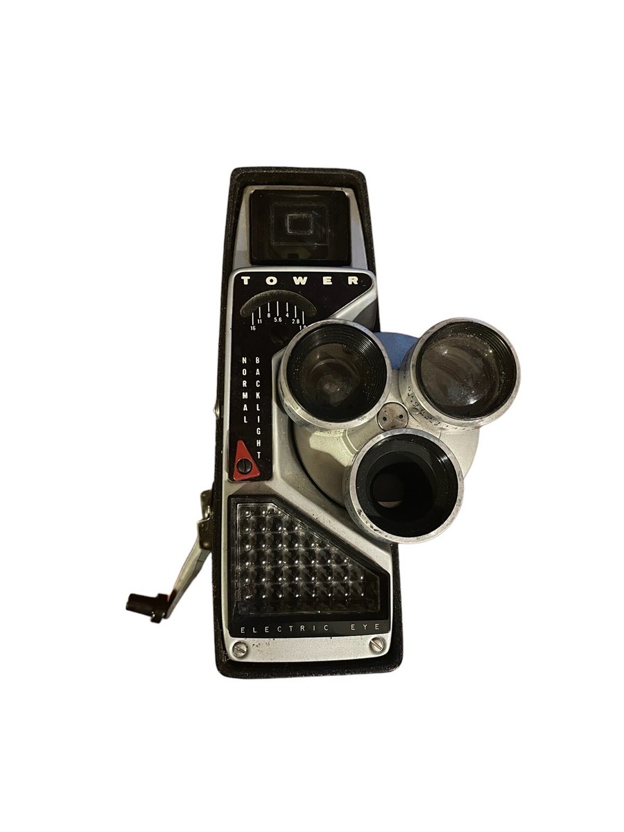 Vintage 1959 Tower 8mm Movie Camera Auto Electric Eye Untested | eBay