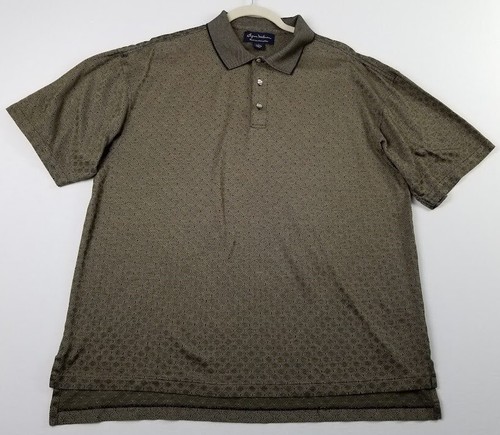 Byron Nelson Golf Polo Shirt Mens L Large Multicolor Diamond Short Sleeve Cotton - Picture 1 of 9