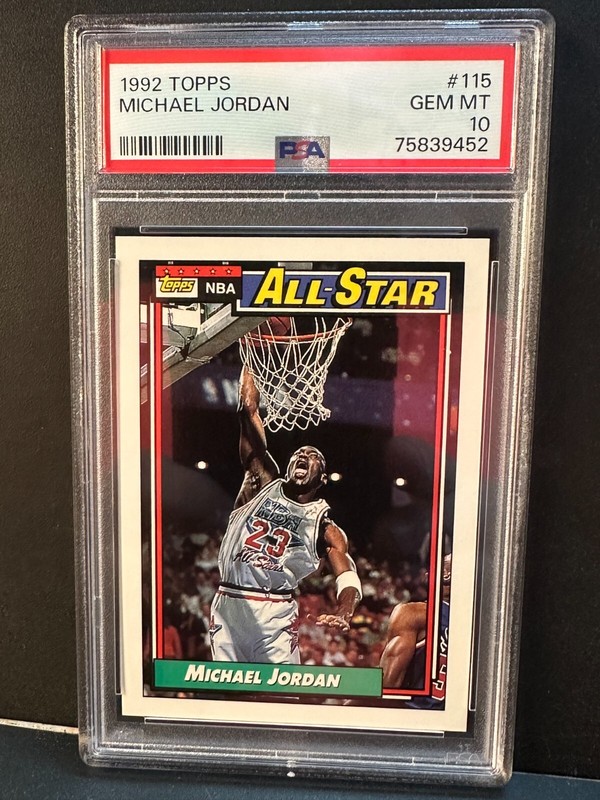 Michael Jordan 1992-93 Topps All-Star Card #115 PSA 10 GEM MINT Bulls Goat HOF