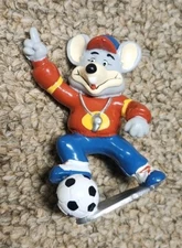 1996 Chuck E Cheese Pvc Figure Soccer 2.5"