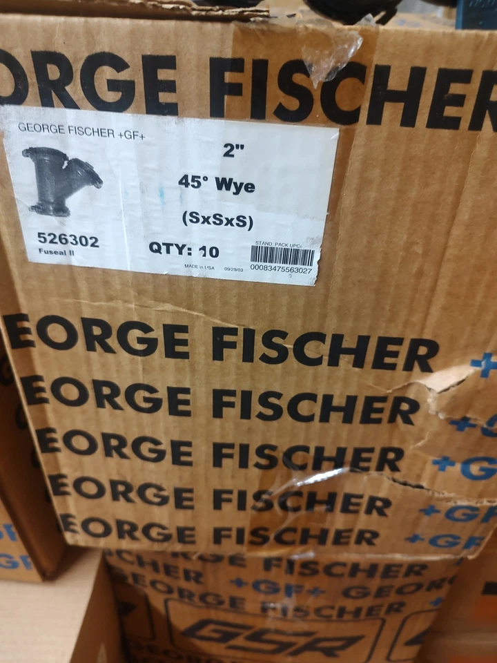Caja de 10-George Fisher 52602 2" PPFR Fusible Camiseta Sanitaria Wye Nueva Foto 4 de 4
