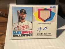 2026 Topps Heritage Clubhouse Collection Relic Autograph 23/25 Byron Buxton