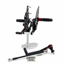 CNC Regolabile Pedane Arretrate Rearset Per Honda CBR1000RR 2008-2009 Nero