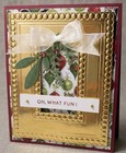 Stampin Up Gold Foil Ornament  Christmas - OH WHAT FUN!   Card KITS!  3+1