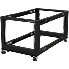8U 4 Post Server Rack 19in Open Frame Rack with 40in (101cm) Mounting Depth and