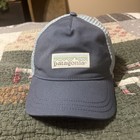 Patagonia Hat Cap Snap Back Navy Blue Light Blue Mesh Trucker Patch Logo Mens — photo 1