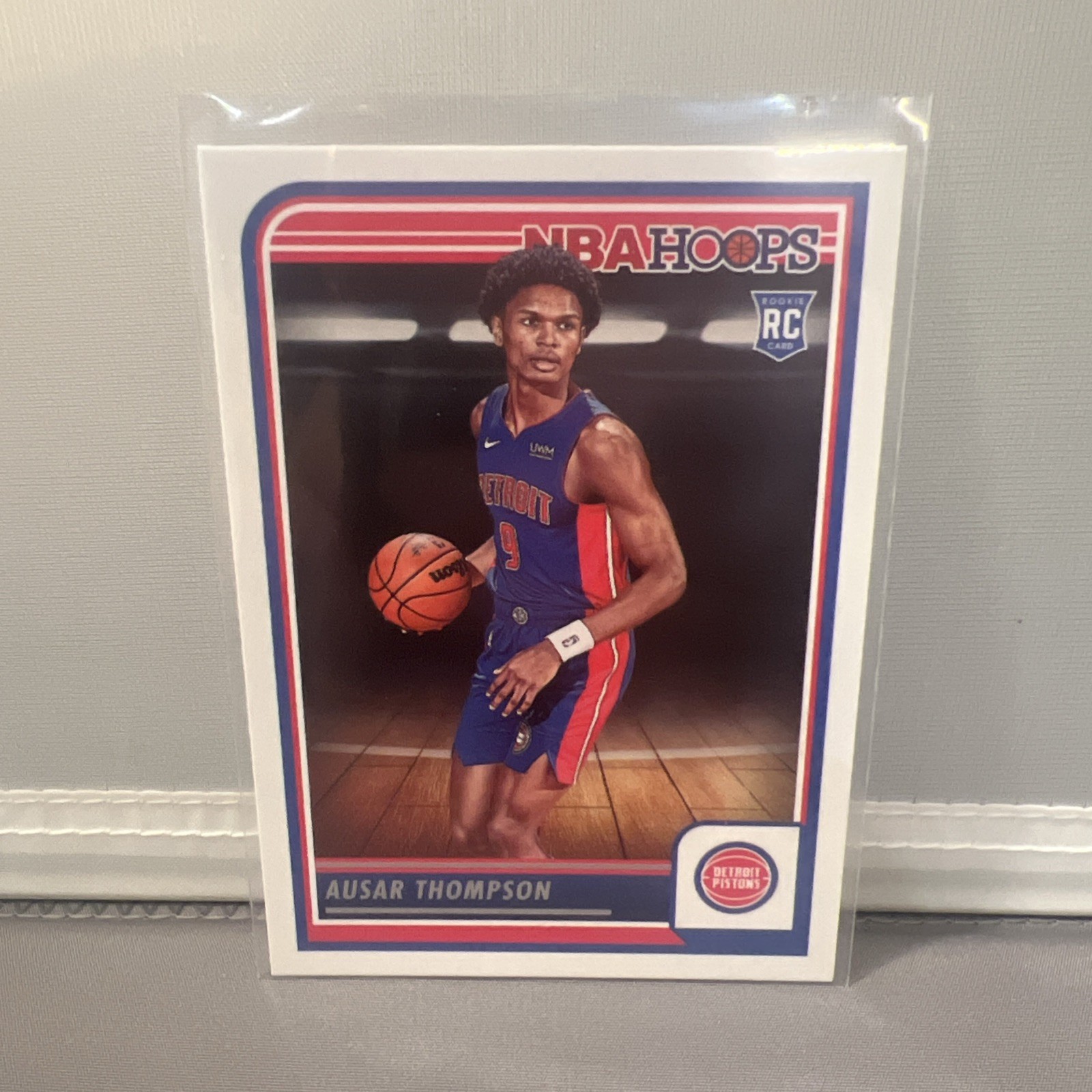 Ausar Thompson Rookie Card Panini NBA Hoops 2023-24 #255 Detroit Pistons RC Base