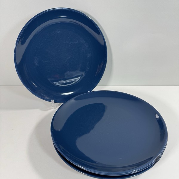 "Juego de 4 platos de cena grandes Ikea 15660 azul brillante azul profundo 10,5"""