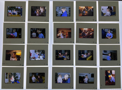 Lot of 20 Photo 35mm Slides, boys and girls, normal daily life (~1970s)
