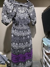 Mossimo Vintage Y2K Patterned Dress Women's Size Small Cinched Waist