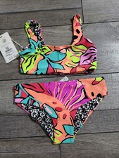 Maaji Girls' Standard Bikini 2pc Set, Reversible Top  Bottom Swimwear, Sz 6