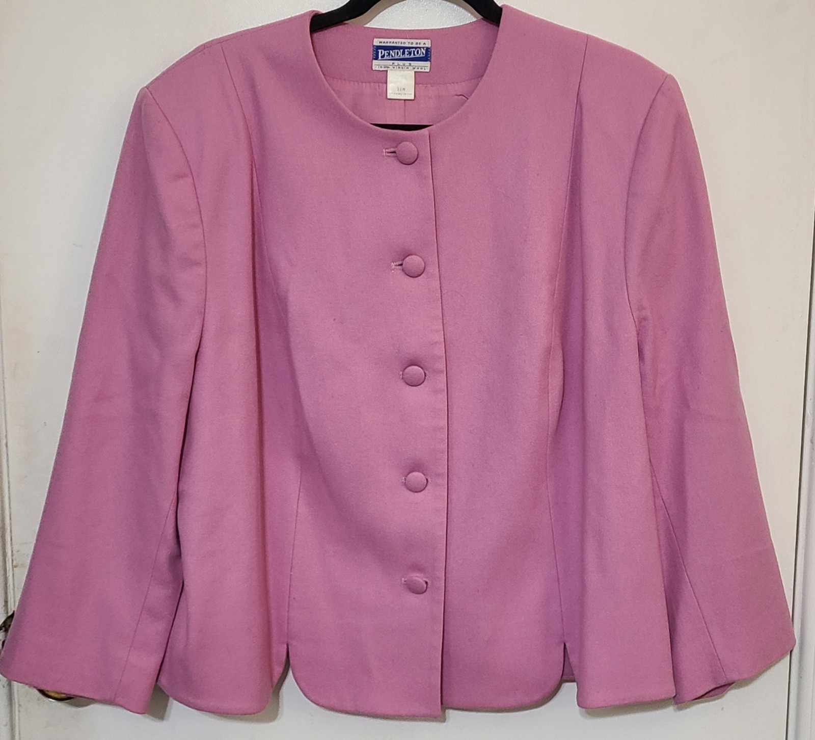 Vtg Pendleton Plus Virgin Wool Blazer Womens Sz 1… - image 1