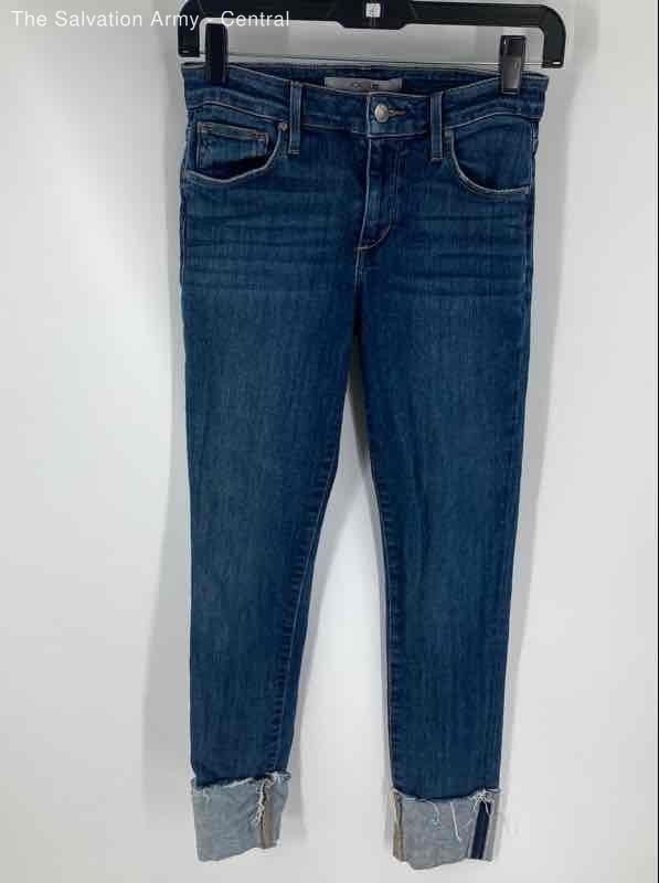 Joe's Jeans Womens Blue Medium Wash 5-Pocket Design Cuffed Cropped Jeans Size 25