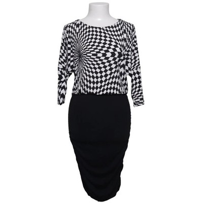 Bodyflirt, Kleid, Größe: 32/34, Schwarz/Weiß/Mehrfarbig, Elasthan/Polyester #PPJ