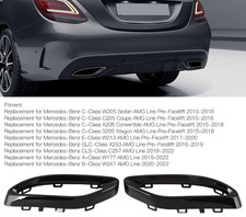 2x Auspuffblende Auspuff Abdeckung F&uuml;r Mercedes Benz W205 W117W177 W253 13-19