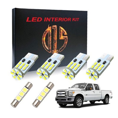 D15 Lighting LED Interior Light Accessories Kit for 1999-2016 Ford F250 White 