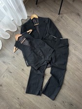 VTG Bartholomew's Toronto Gray Striped 3-Piece 90  s Suits