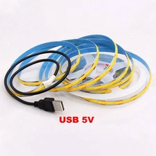 COB LED Strip Light Flexible Tape Lights Home DIY Lighting Warm White 5V 12V 24V