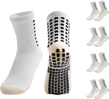 4 Pairs Youth Grip Soccer Socks Grip Socks Kids Boys Girls Athletic Sport for Ba