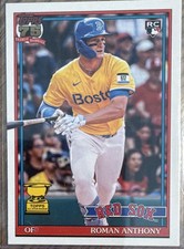 Topps 2026 Series 1 1991 Topps Baseball Roman Anthony RC Rookie #T91-71 Red Sox